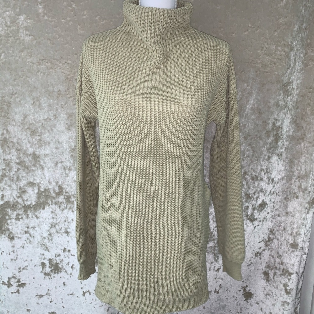 Turtle Neck Beige Sweater